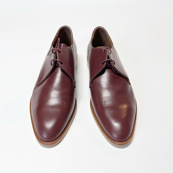 EVERLANE The Modern Oxford in Oxblood Leather Shoes Size 10 New - Picture 6 of 16